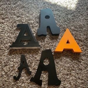 (5) wooden A’s